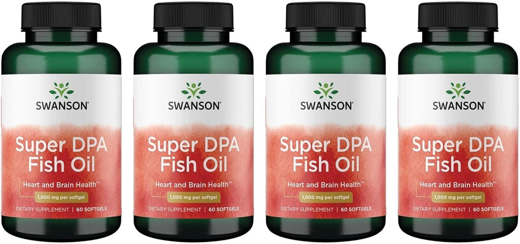 Swanson Super Dpa Fish Oil 1.000 mg 60 Sgels (4 embalagem)
