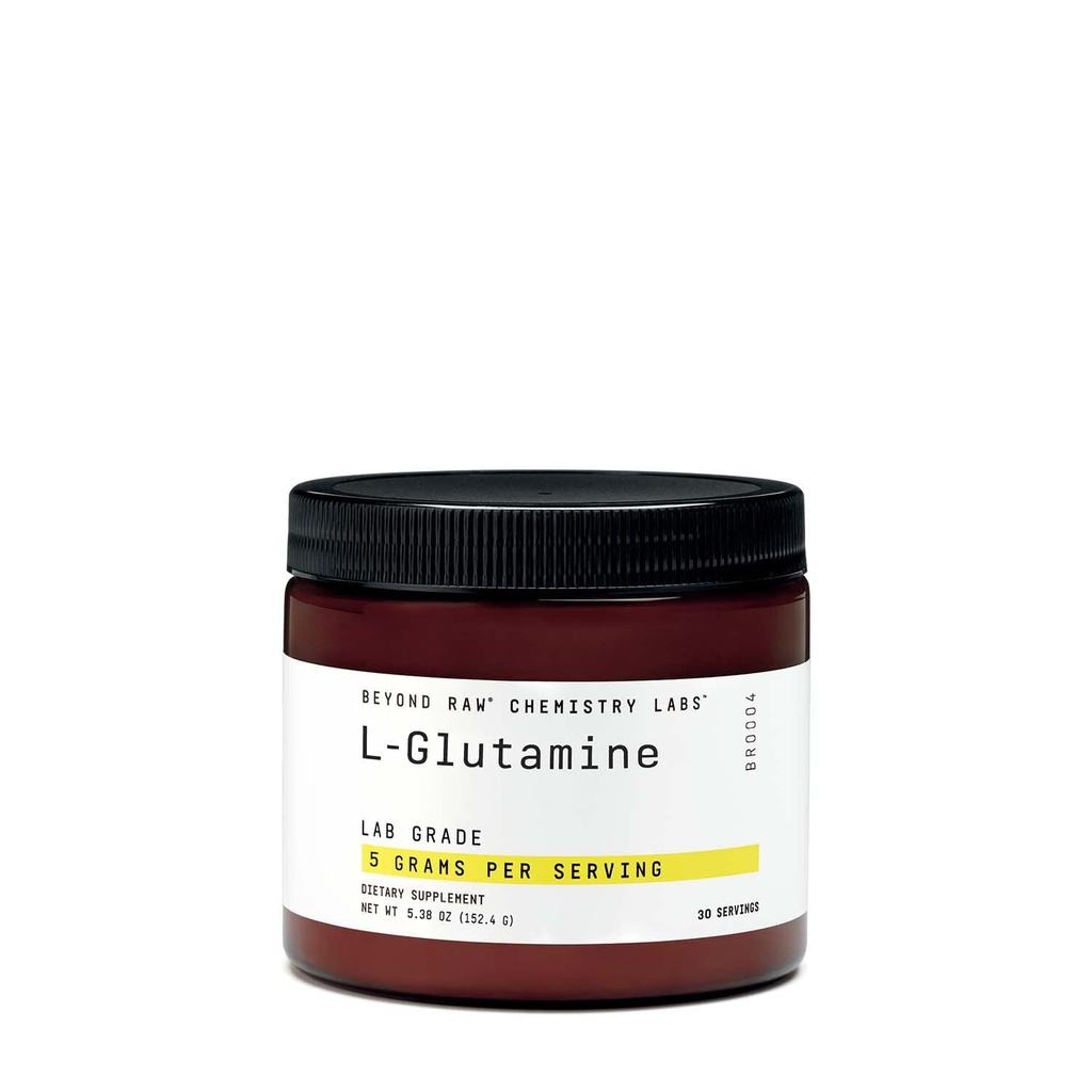 Além de laboratório de química RAW L-Glutamina pó, suporta a função muscular, grau de laboratório, 30 Servings