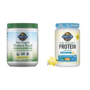 Jardim da vida cru orgânico perfeito alimento verde Superalimento Juiced Greens Pó - Original Stevia-Free & Organic Vegan Vanilla Protein Powder 22g