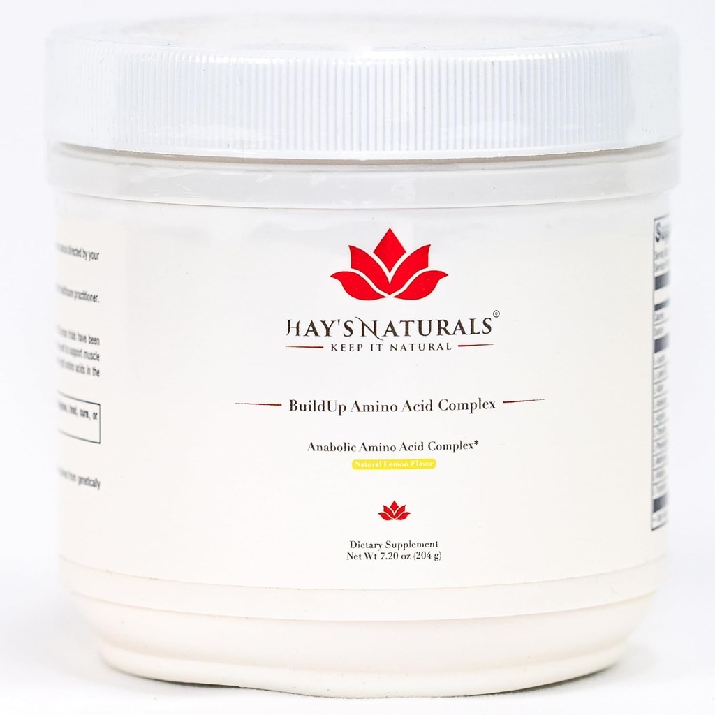 Hay's Naturals BuildUp - Advanced Amino Acid Complex BCAA Powder com todos os aminoácidos essenciais para o crescimento muscular Lean, força e recuperação melhoradas