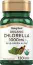 chlorela de rocha de tubulação 1000mg . 120 comprimidos . . Blue-Green Algae . . Quebrado cell Wall Organic . . Não-GMO, Suplemento sem glúten