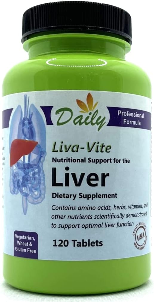 Fabricação diária de Liva-ViteTM (L-Metionina, Colina, Inositol, Taurina, Extrato de raiz de dente de leão, Extrato de cardo de leite, Raiz de radícula preta, Raiz de beterraba, Uva Ursi & Raiz de Goldenseal)