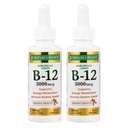 A recompensa da natureza B-12 5000 mcg Sublingual Liquid Energy Health, 2 Fl Oz (2 garrafas)