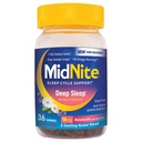 MidNite Deep Sleep Força extra, 10 mg Melatonina Ajuda para o sono, Não-Habit Forming, Suplemento dietético de ervas para adultos, Livre de drogas, Sem glúten, Livre de lactose, Vegetarian-Friendly, 36 chicletes