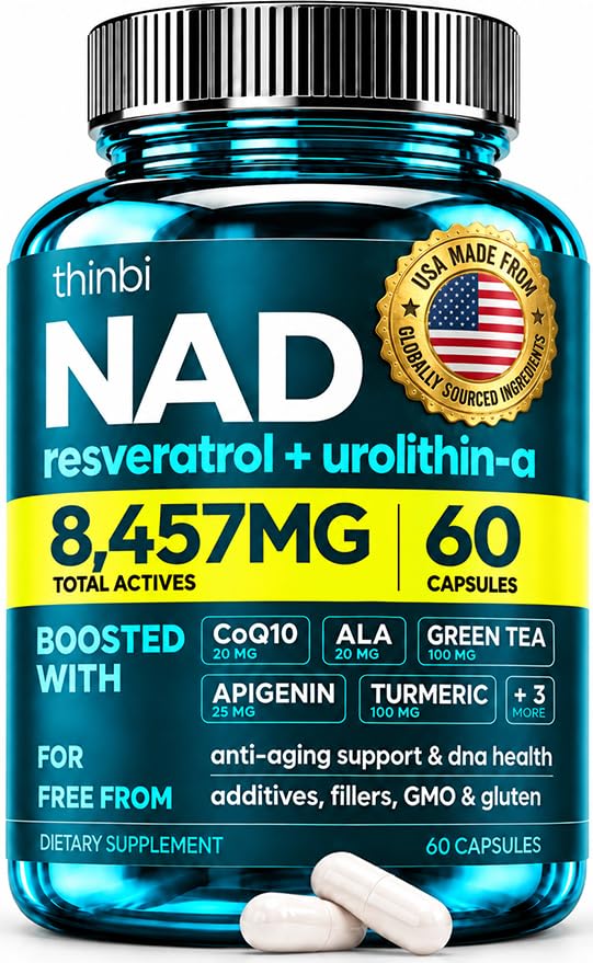 NAD Suplemento 300Mg Força extra NMN alternativa lipossomal + chá verde para mulheres e homens w/ Urolithin A, Resveratrol, CoQ10, ácido alfa lipoico