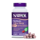 Natrol Ultra Sleep 3-em-1 100% Drug-Free Sleep Aid Mistura com Melatonina, GABA e Botânicas, Suplemento dietético, Formando Não-Habit, 30 Comprimidos de dissolução rápida