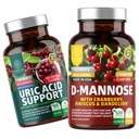 N1N Nutrição N1N Premium D-Mannose com Cranberry & Hibiscus [1350mg], 120 Cápsulas e Suporte de Ácido Urico com 14 Ervas Potentes, 60 Cápsulas, 2 Pacotes