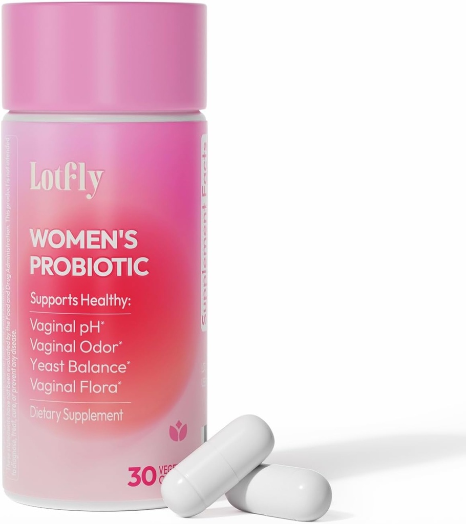 Probióticos vaginais para Mulheres 100 bilhões de UFC com extrato de cranberry para pH Balance & ITU Suporte, Além de Prebióticos & Lactobacillus, Ação Tripla para Vaginal, Urinário & Gut Saúde, 30 Cápsulas
