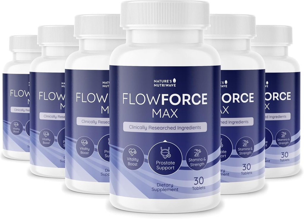 FlowForceMax Herbal Support Supplement - Fórmula Baseada em Plantas Naturais com Extrato de Palmetto Serrado □ 30 Comprimidos Mastigáveis, 6 Month Supply, Made in USA