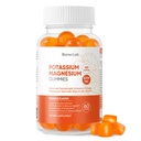 BionerLab Potássio chicletes de magnésio com vitamina D3 B6 C - alta absorção Potássio 99mg Glicecinato de magnésio 250mg Suplementos mastigáveis para mulheres Adultos Crianças