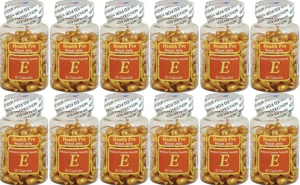 Complexo de umidade NU-Health Royal Jelly Vitamina E (90 Cápsulas) - Embalagem 24