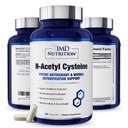 1MD Nutrition NAC Supplement N-Acetil Cysteine - NAC 600 mg - Antioxidante Suporta Produção de Detox e Glutationa - N Acetilcisteína Suplemento Respiratório para Saúde Pulmonar - 60 Cápsulas