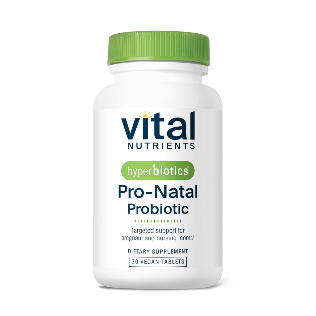 Hiperbióticos Nutrientes vitais Pro-Natal Probióticos pré-natais para as mulheres Suporte para Náusea Ocasional, Bloating, e Gás Gravidez Vegan Probiótico para as mulheres Glúten, Lacticínio, Soy Livre 30 Comprimidos