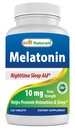 Melhores comprimidos naturais Melatonina 10mg (não-GMO) - Ajuda a promover o relaxamento e o sono - 120 contagem