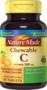 Vitamina C mastigável da natureza 500 mg comprimidos, 60 contagem para ajudar a apoiar o sistema imunológico (Pack de 3)