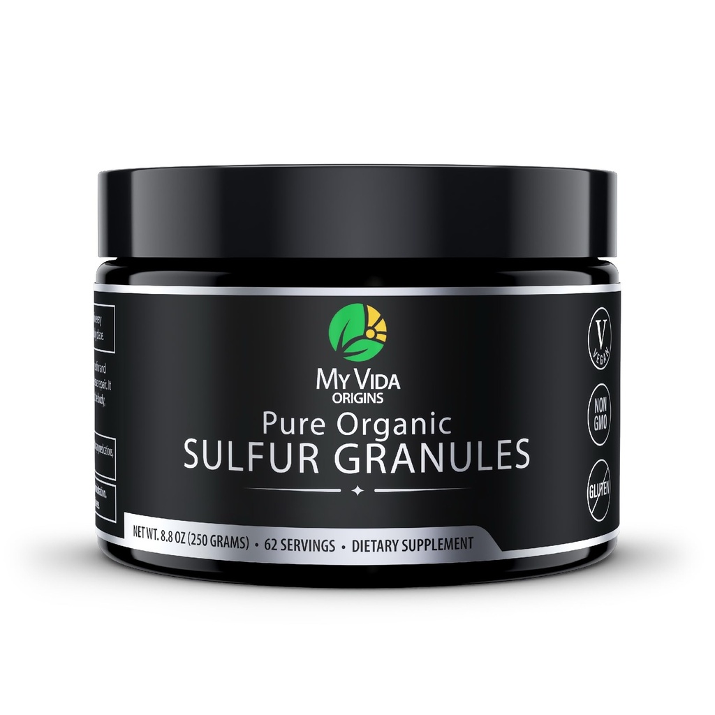 My Vida Origens Puro Enxofre Orgânico 99% Puro HSH Granules Suporta Pele, Cabelo, & Joint .