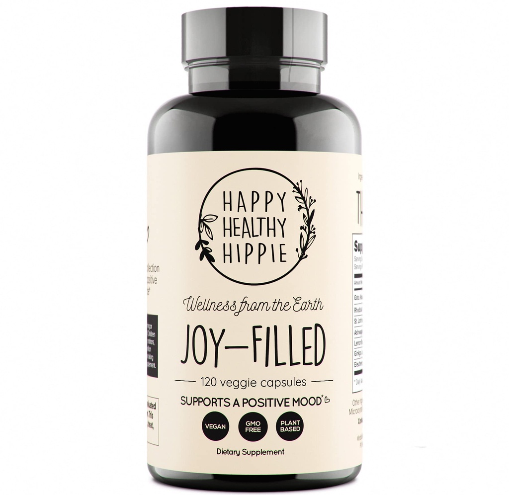 Suplemento de suporte de humor cheio de alegria - 7 Herb Complexo w/St. Johns Worts (120 Ct)