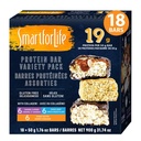 Inteligente para a vida - Alta proteína, Low Sugar Bar Variety Pack, Almond sem glúten de caramelo, Chocolate & manteiga de amendoim Chocolate Crunchy Bares de substituição de refeições Funciona com Cookie Diet Non-GMO 18ct
