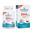 Naturals nórdicos DHA Xtra, Morango - 90 Gels macios - 1660 mg Omega-3 - Fórmula DHA de alta intensidade para suporte ao cérebro e sistema nervoso - Não-GMO - 45 Servings