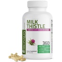 Bronson Milk Thistle Silymarin Marianum & Dandelion Apoio à saúde do fígado raiz, Suporte antioxidante, Detox, 360 Cápsulas