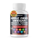 Apple Cider Vinagre Ceilão Canela Azeitona Alho sem Alho Alcachofra Black Pepper -150 Cápsulas- Made in USA