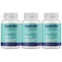 BESTVITE Cognizin Citicoline 500mg (180 Cápsulas vegetarianas) (60x3) - Clinicamente Estudado Premium Choline Nootropic - Sem Stearates - Vegan - Sem glúten - Suplementos cerebrais para memória e foco
