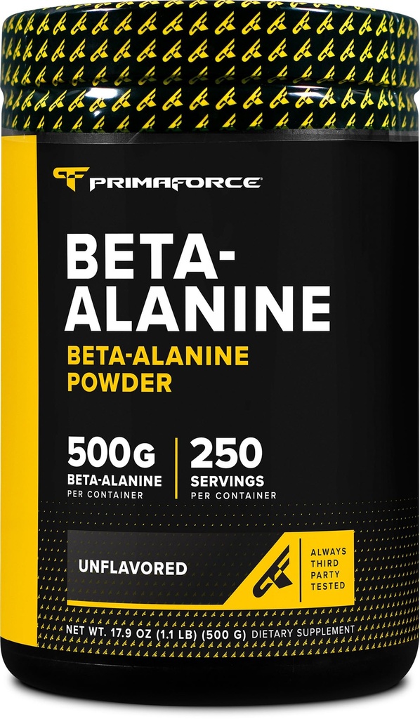 Primaforce Beta Alanine pó 500 gramas (1.1lbs) sem sabor - Pré-treino e pós-treino Suplemento