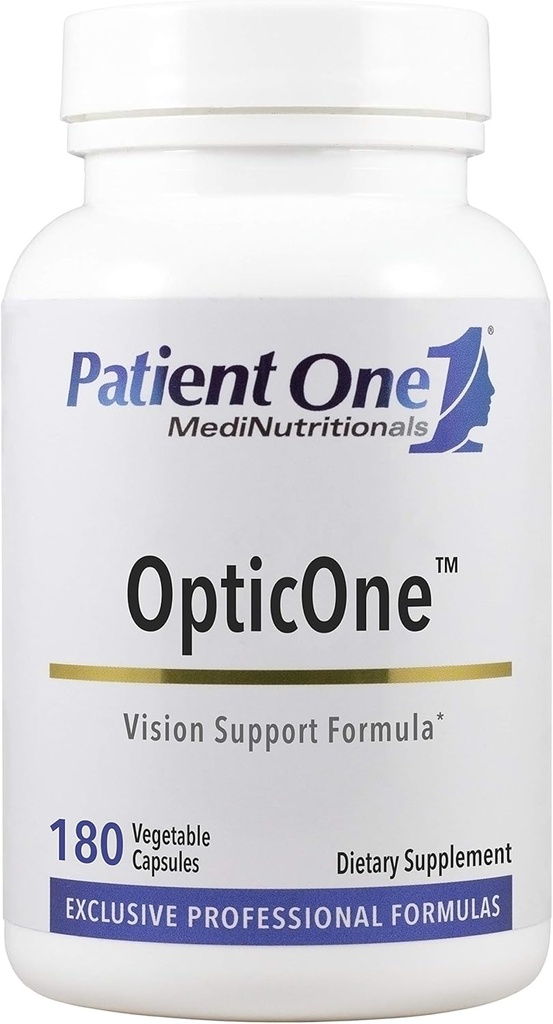 Paciente Um OpticOne Suplemento para apoiar a função Optic Nerve Saúde e visão * . com vitaminas A e E, Lutein, ALA e mais 180 cápsulas