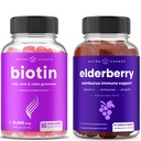 NutraChamps Gummies Biotin e Elderberry Gummies Bundle