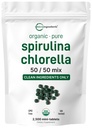 Micro Ingredientes espirulina orgânica chlorela Mini comprimidos, 2.500 comprimidos (8 Mês de Fornecimento)