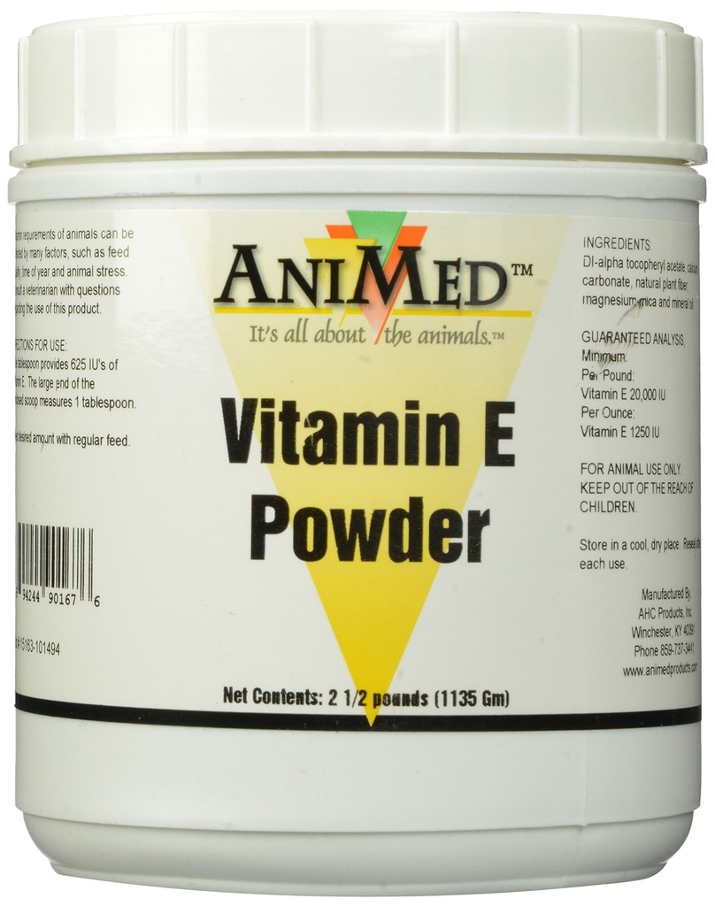 AliMed Vitamina E em pó para cavalos, 2,5 libras