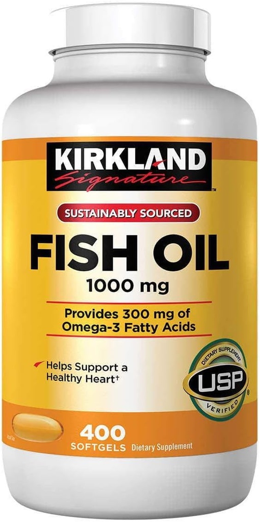 Omega-3 óleo de peixe concentrado 1.000 Mg., 400 Softgels