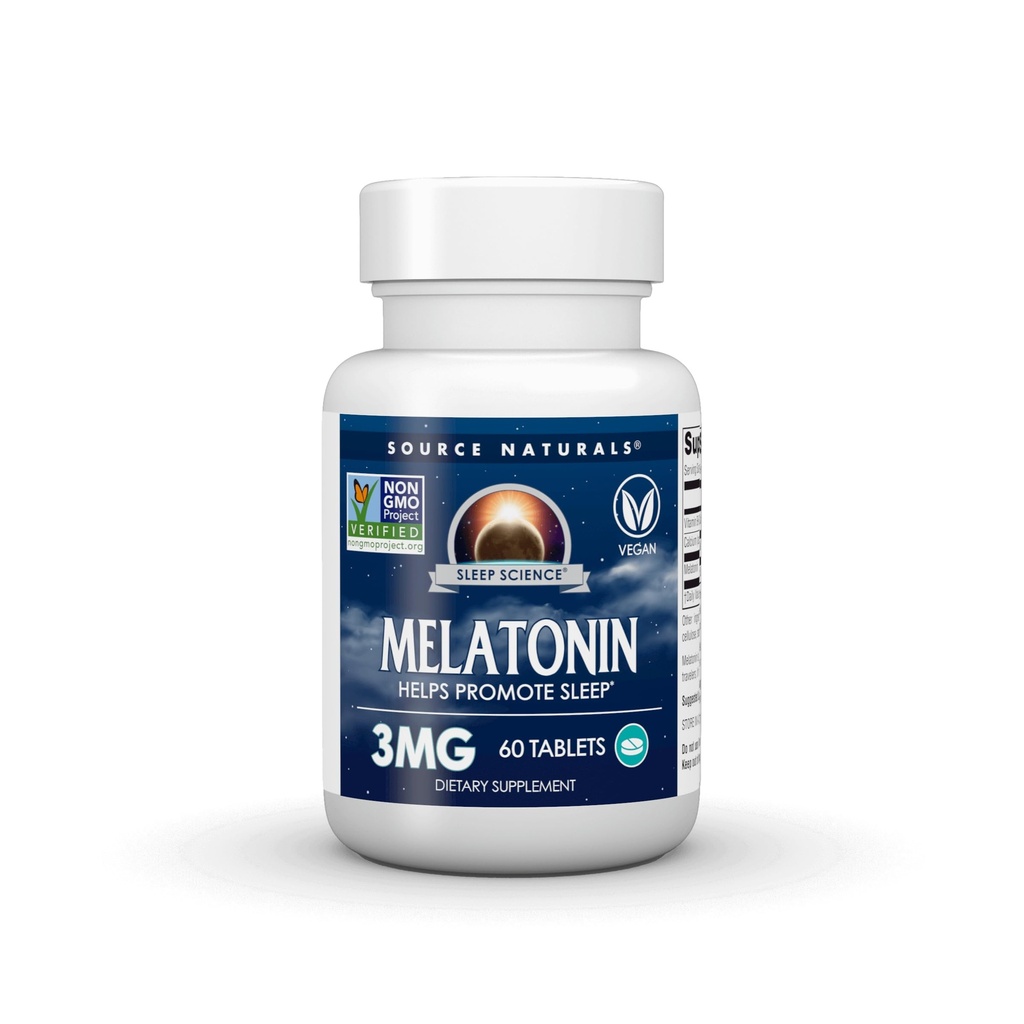 Fonte Naturals Sono Ciência Melatonina * - 3 mg, 60 Tempo Lançado Comprimidos
