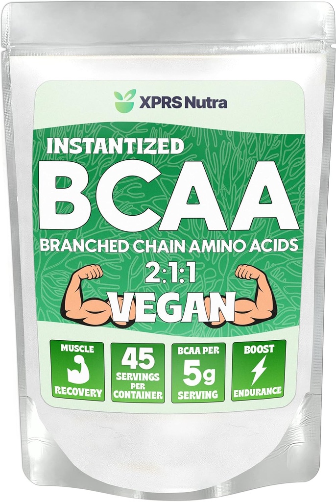 XPRS Nutra BCAA Pó - Suplemento de Aminoácidos para Homens - Suplementos de treino de BCAA sem sabor - Suplementos de Ginásio para Homens - Suplemento de Aminoácidos para Mulheres para o Ginásio Pós-treino Recuperação (8 Ounce)