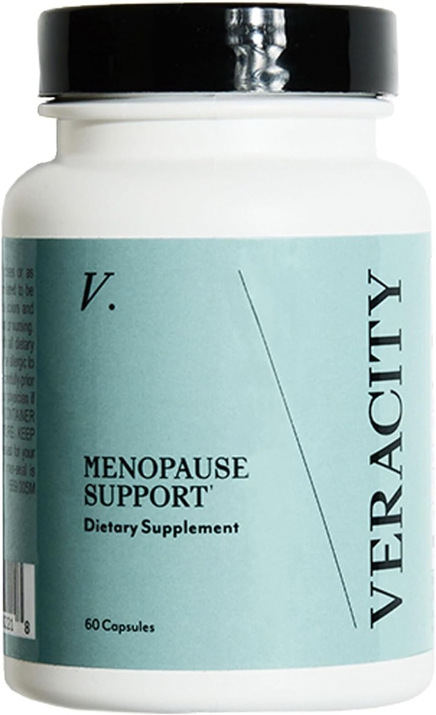 Veracity Menopause & Perienopause Suplemento de apoio para mulheres - Alívio natural para flashes quentes, suores noturnos, balanços de humor e baixo estrogênio - Suplemento de estrogênio para mulheres