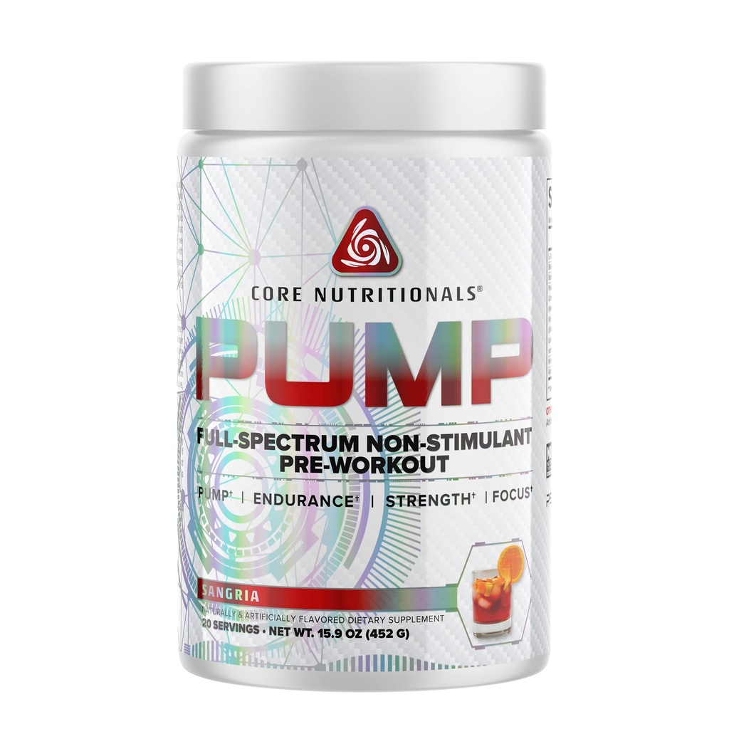 Bomba Nutricional de Núcleos Bomba de Espectro Integral Pré-treino Não Estimulante, com Nitrato N03T, Peak02, Alpha GPC, para Bomba Máxima, Força e Desempenho 20 Servões (Sangria)