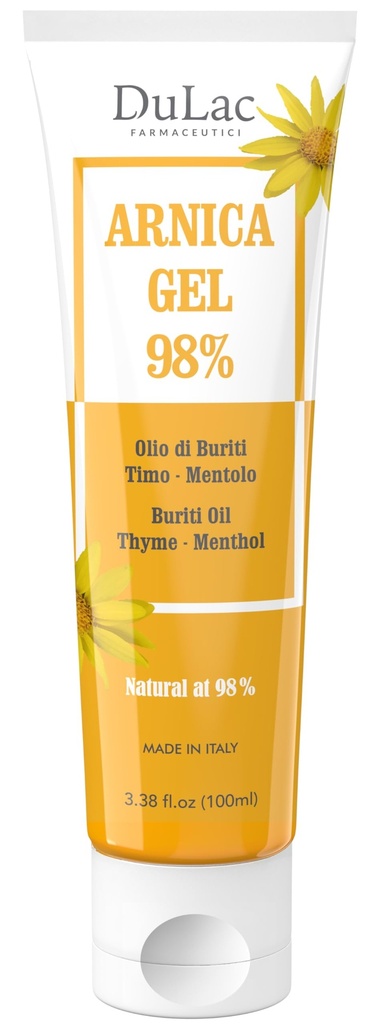 Dulác - Arnica Gel para contusões e inchações 3,38 Fl Oz, 98% Arnica Montana Creme Força extra para músculo e alívio conjunto, não gorduroso, fórmula natural, efeito fresco, álcool livre
