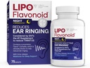Lipo-Flavonoid Nighttime PM para alívio do zumbido - Ajuda ao sono com melatonina, bioflavonóides, e vitamina C - Anel nos ouvidos, saúde do ouvido, e relaxamento - Uso com Lipo-Flavonoid Plus - 75 Caplets