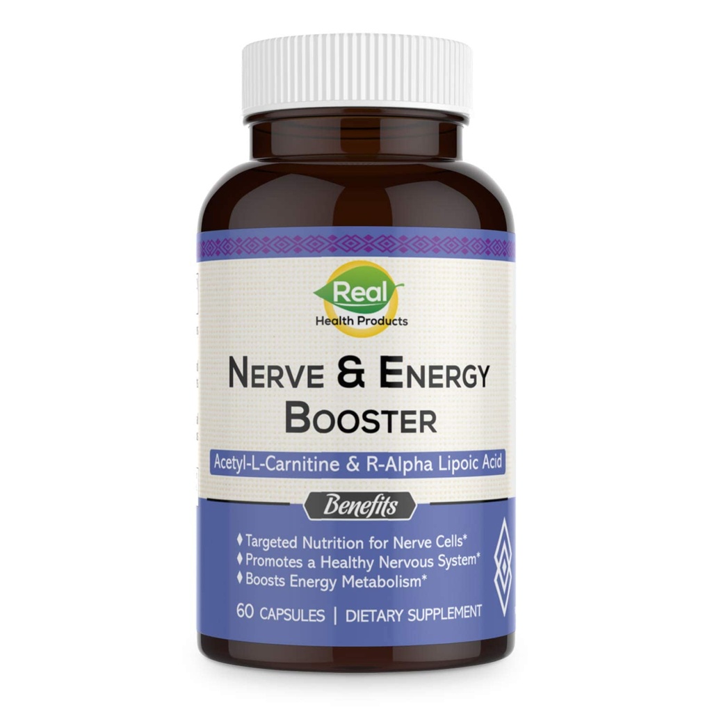 ALA Supplement - Ácido Lipóico R-Alpha 300mg & Acetil L-carnitina 1000mg - Nervo & Impulsor de Energia para Nervo, Cardiovascular, Função Cognitiva & Suporte Antioxidante, 60 Cápsulas, 30 Dias de Fornecimento