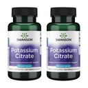 Citrato de Potássio Swanson - Suplemento Mineral Promovendo Saúde do Coração e Apoio Energético - Ajuda Nervo Optimal e Função Rim com Ingredientes Naturais - (120 Cápsulas, 99mg Cada) (2 Pacote)