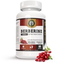 Berberine HCL 1200mg Premium, Ultra Alta Pureza, Pure 60 Cápsulas - Berberine Suplemento, Suporta Sistema Imune, Berberine Plus Melhorado com Fruta de Melão Amargo e Extrato de Folha de Banaba