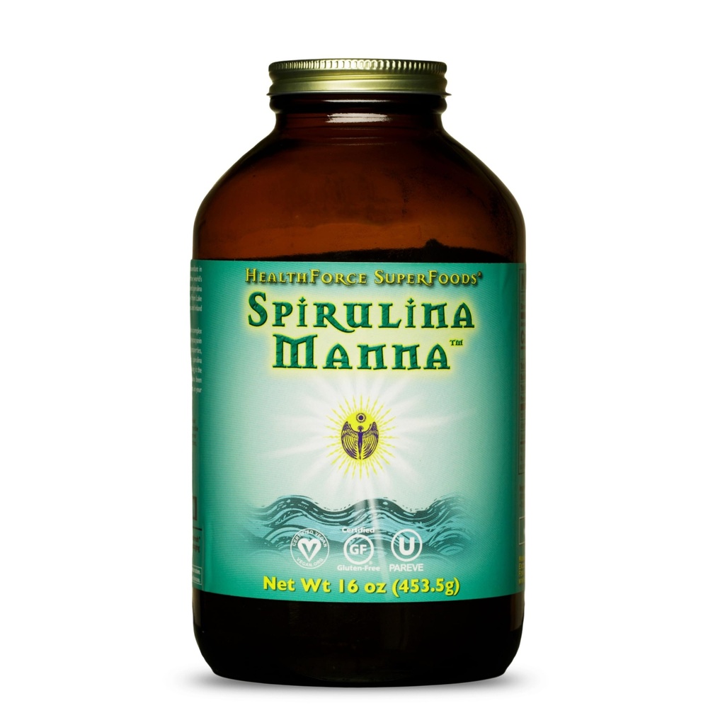 SaúdeForce SuperFoods Spirulina Manna - Pó - 16 Oz