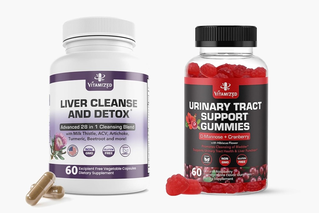 Duo bem-estar abrangente: Liver Cleanse & Urinary Tract Support