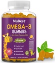 NuBest Omega 3 chicletes para crianças e adolescentes com óleo de linhaça □ Suporta crescimento do cérebro, clareza mental, foco e saúde ocular