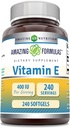Fórmulas surpreendentes Suplemento de vitamina E 400 UI por serviço 240 Softgels
