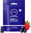 AçúcarBearPro dormir Gummy 14 dias de abastecimento, Melatonina de força extra 6mg, para homens e mulheres, Vitamina Vegan B6, L-Theanina, 5 HTP, Valerian, Ajuda ao sono para adultos e adolescentes, Kosher certificado