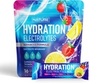 Eletrólitos em pó Hydration Packets – Recuperação Drink Mix com sódio, Potássio, Magnésio, Cálcio, Vitamina C & Zinco – Açúcar Livre, Keto, Não GMO & Vegan – Limonada de morango – 16 Sticks