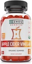 Zhou Apple Cider Vinagre Gummies - ACV Gummies para mulheres e homens com Elderberry, Delicious Taste com açúcar de cana cru, USDA Orgânico - 60 Gummies Vegan