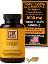 Cápsulas Suplementares de Ácido Húmico e Fúlvico – Suplemento de Ácido Fúlvico Baseado em Planta Orgânica com Mistura Mineral Fulvic-Húmica para Detox & Absorção 60 ct