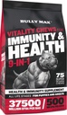 Bully Max Dog Chews & Multivitamin Doces para Cachorros e Adultos - 75 Mastigações Macios, Suplementos para Cães e Vitaminas para Todas as Raças - Pele, Casaco, Cérebro, Coração, Saúde Digestiva, Imunidade, Apoio Conjunto